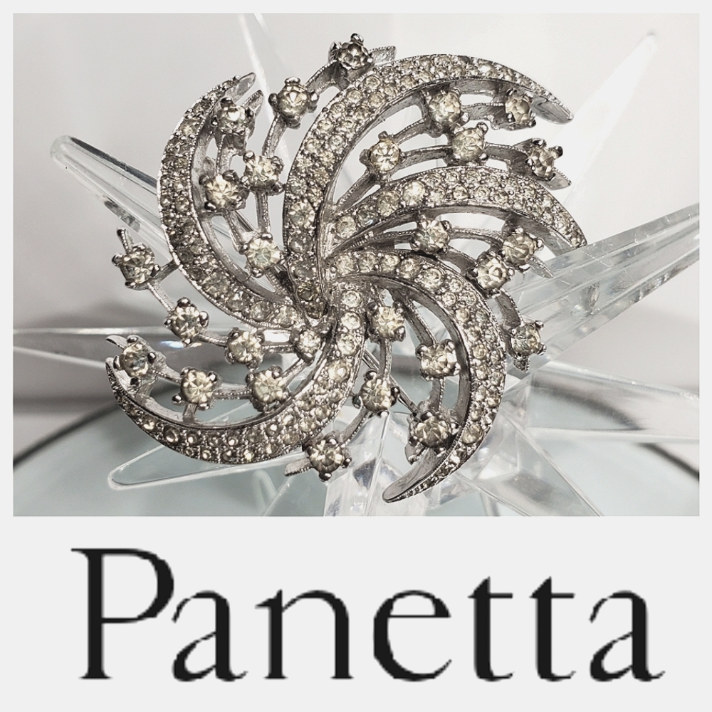 Spectacular Sparkling PANETTA Vintage Starburst Brooch